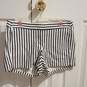 J Crew 3 1/2" Chino Short with Navy stripes